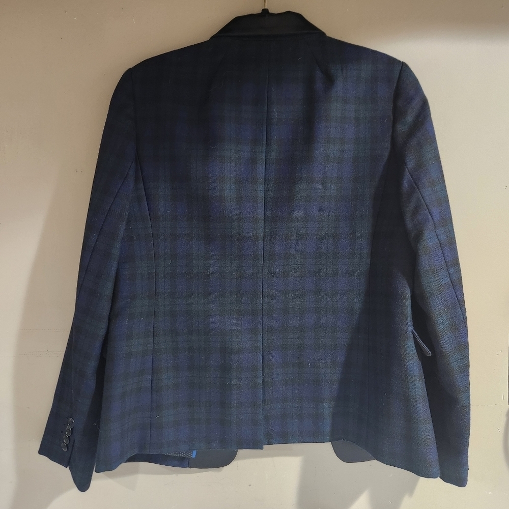 J. Crew Womens Size 10  Schoolboy Blazer Tartan Plaid 100% Wool - Picture 7 of 7